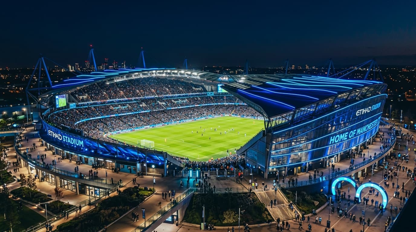 Estádio iluminado